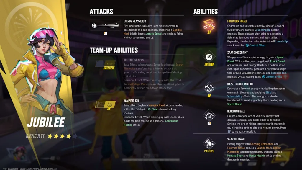 Jubilee kit in Marvel Rivals