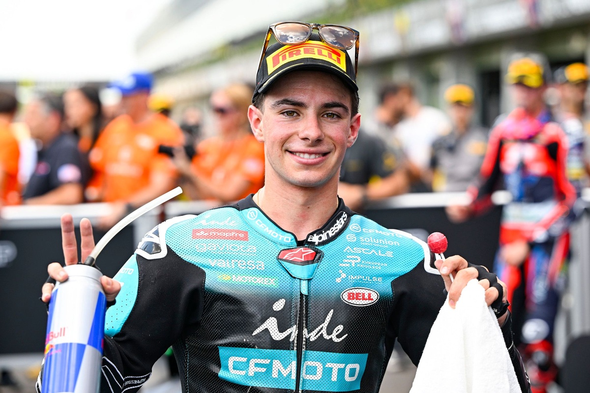 David Alonso en su moto de Aspar