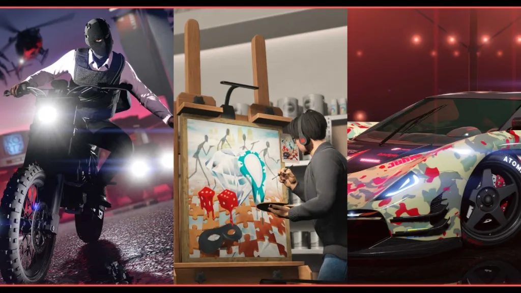 GTA Online Kortz Center Heist Bike, Painting and Car