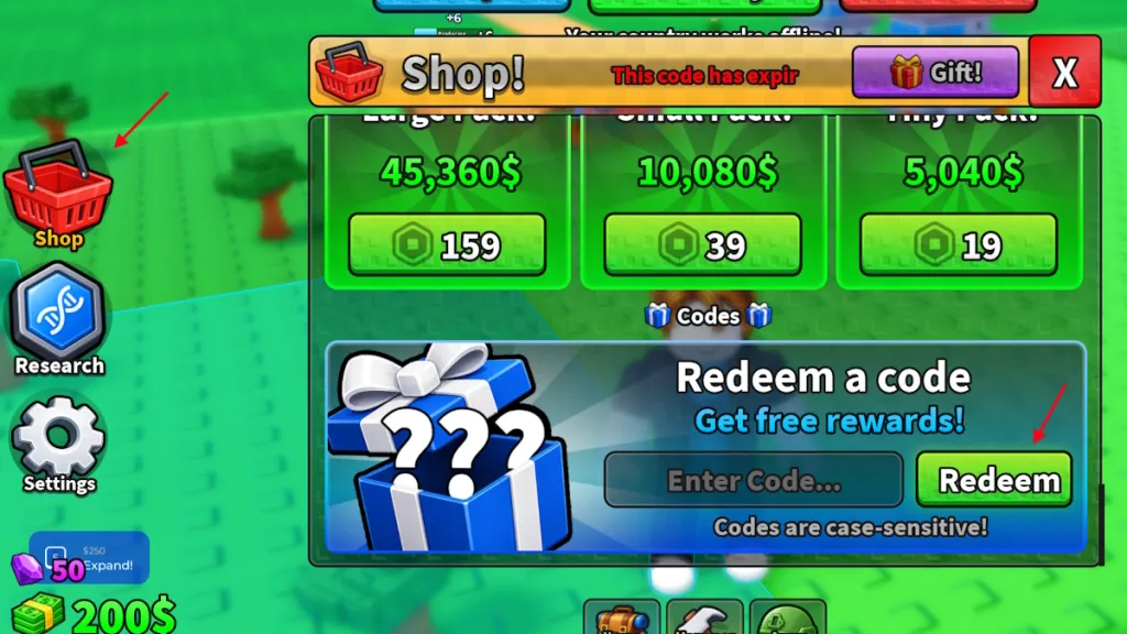 Redimir códigos Mini War