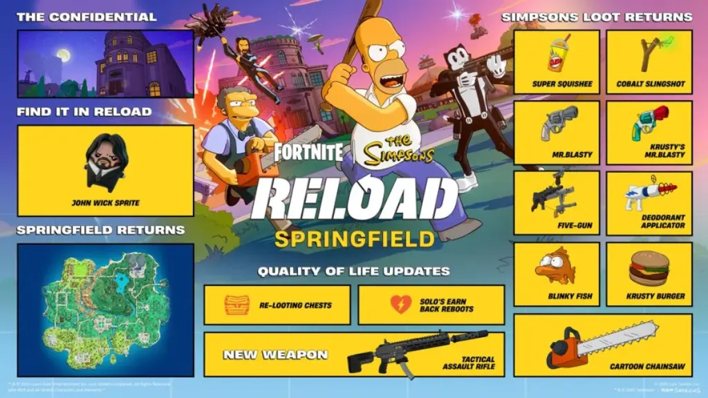 Fortnite Simpsons Reload Update