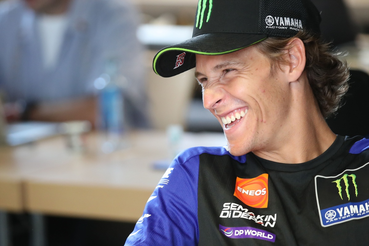 Fabio Quartararo sonriente en el Sachsenring