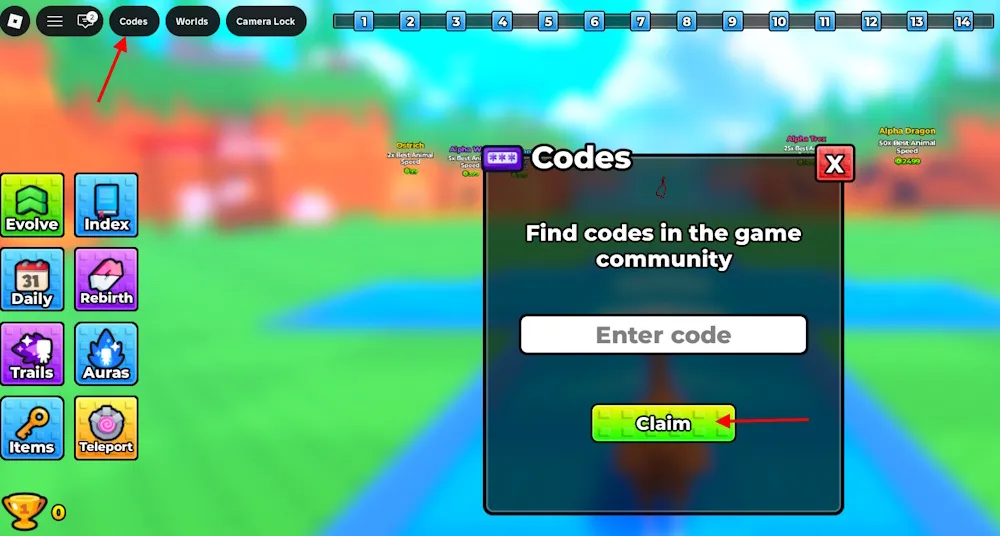 Canje de códigos +1 Speed Evolve