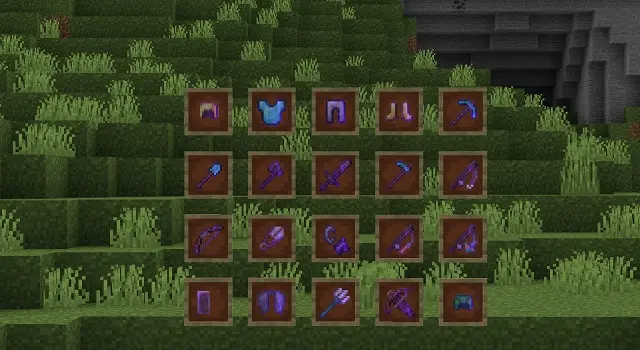 Lista de objetos que pueden recibir Mending como armadura y herramientas