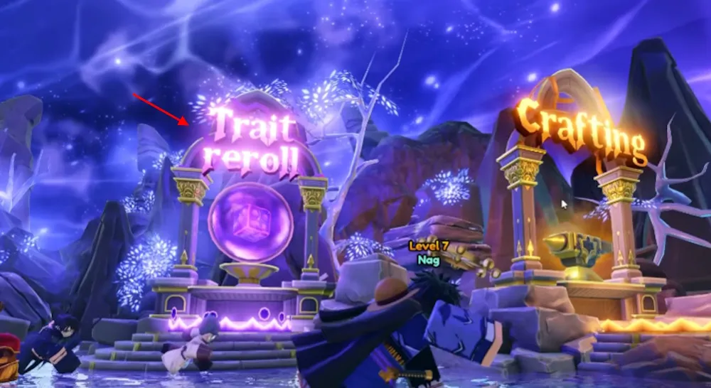 Trait Reroll area in Anime Expeditions