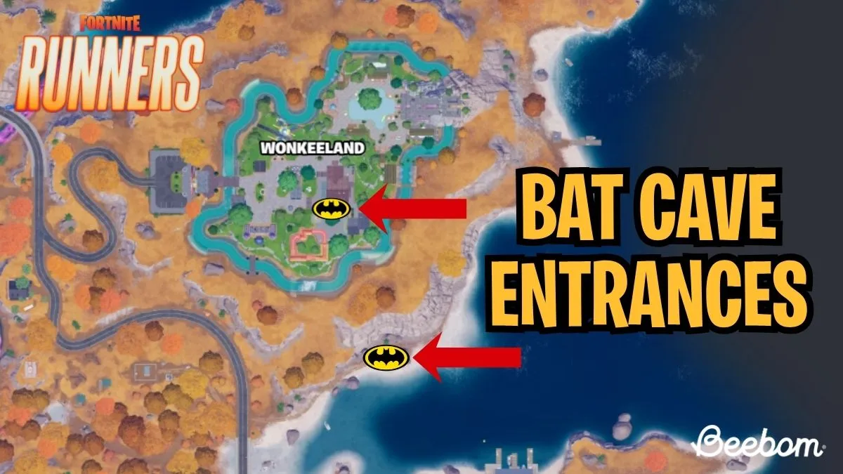 Mapa de la entrada superior de la Bat Cave