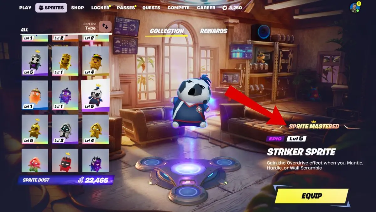Master your Striker Sprite.