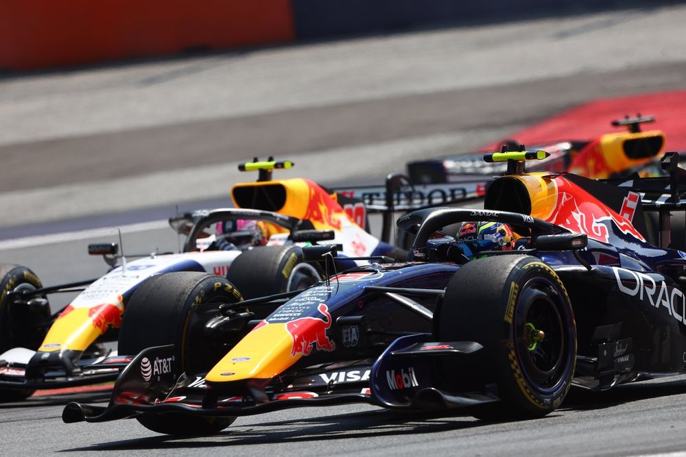 Isack Hadjar (Red Bull Racing) et Liam Lawson (Racing Bulls).