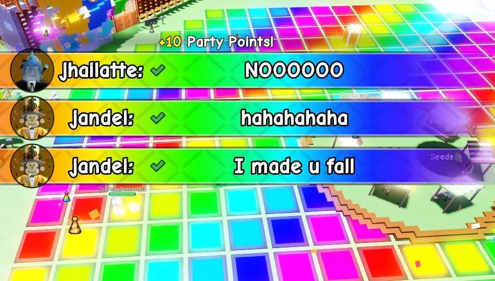 Disco en el Admin Party de GAG 2