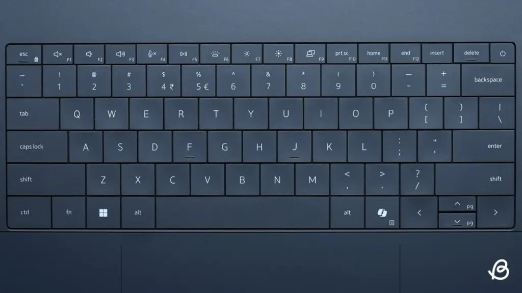 Dell XPS 16 Keyboard view