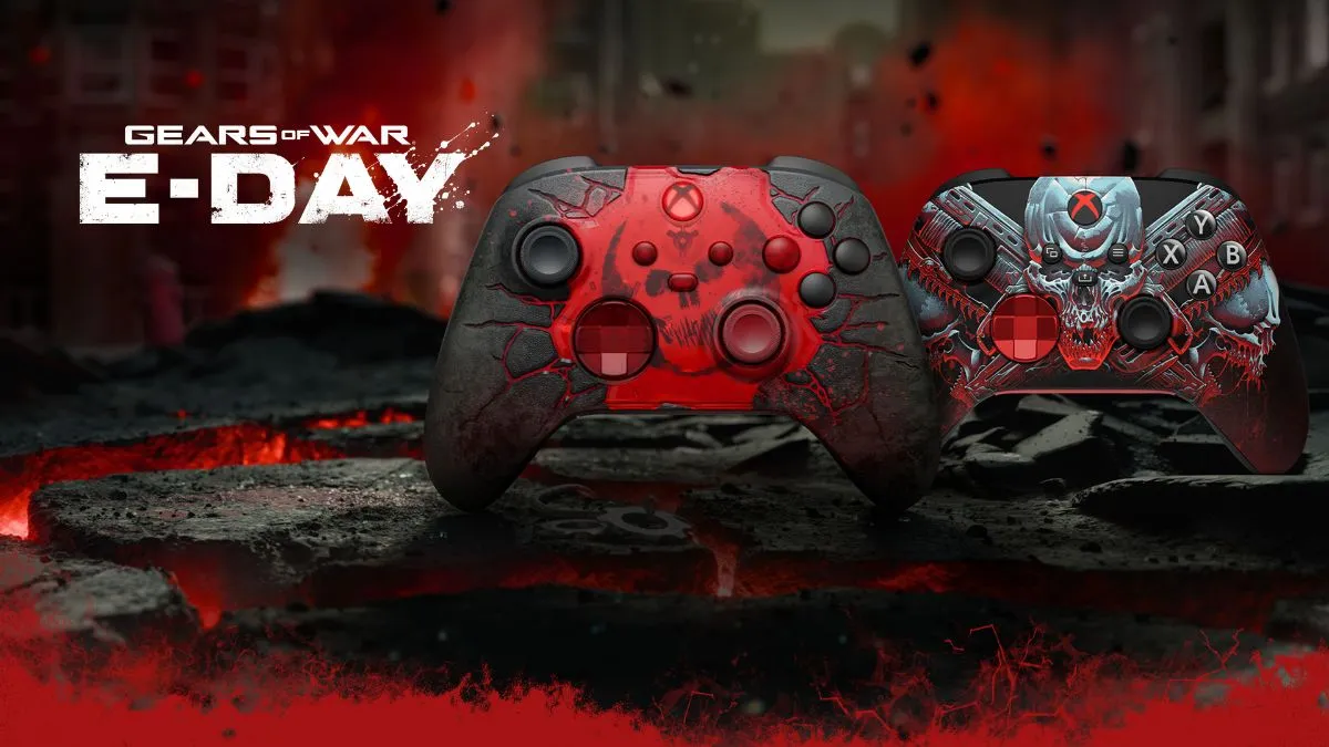 Gears of War E-Day xbox controllers