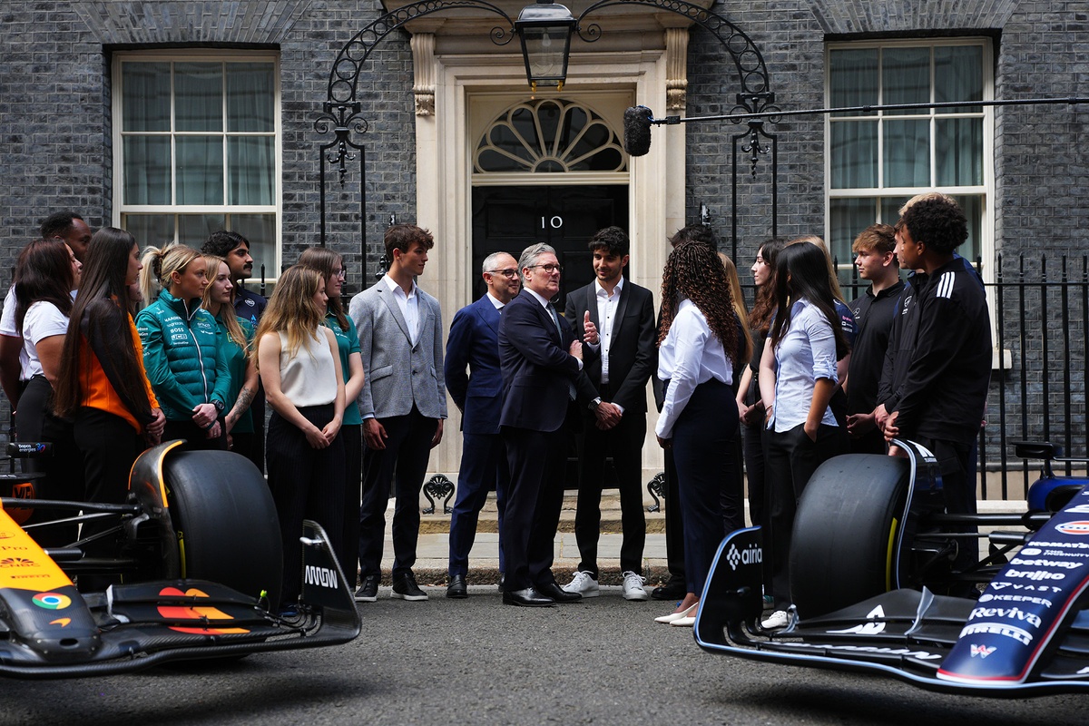 La F1 celebrada por el primer ministro Keir Starmer en Downing Street, 2025