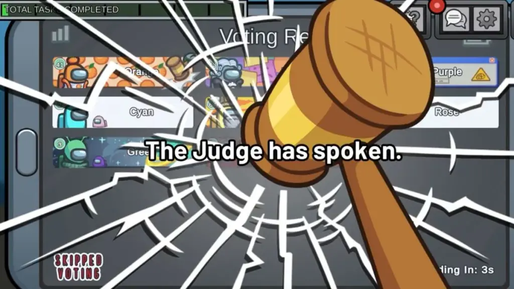 Among Us Judge Giving its Verdict