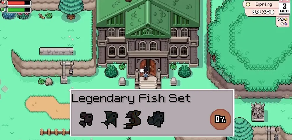 Conjunto de peces legendarios en el Museo