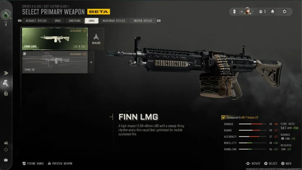 LMG Modern Warfare 4
