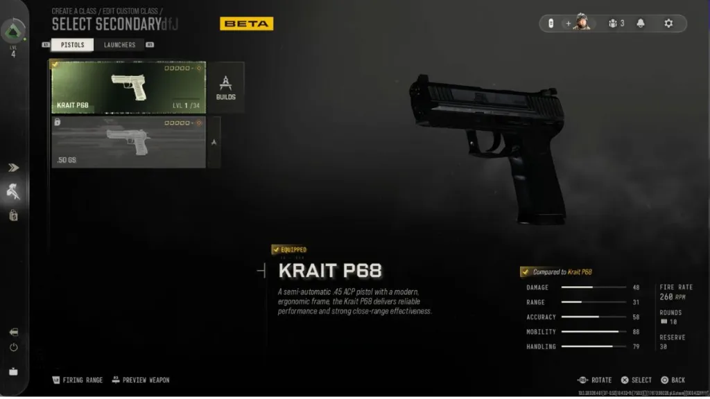 Pistolas Modern Warfare 4