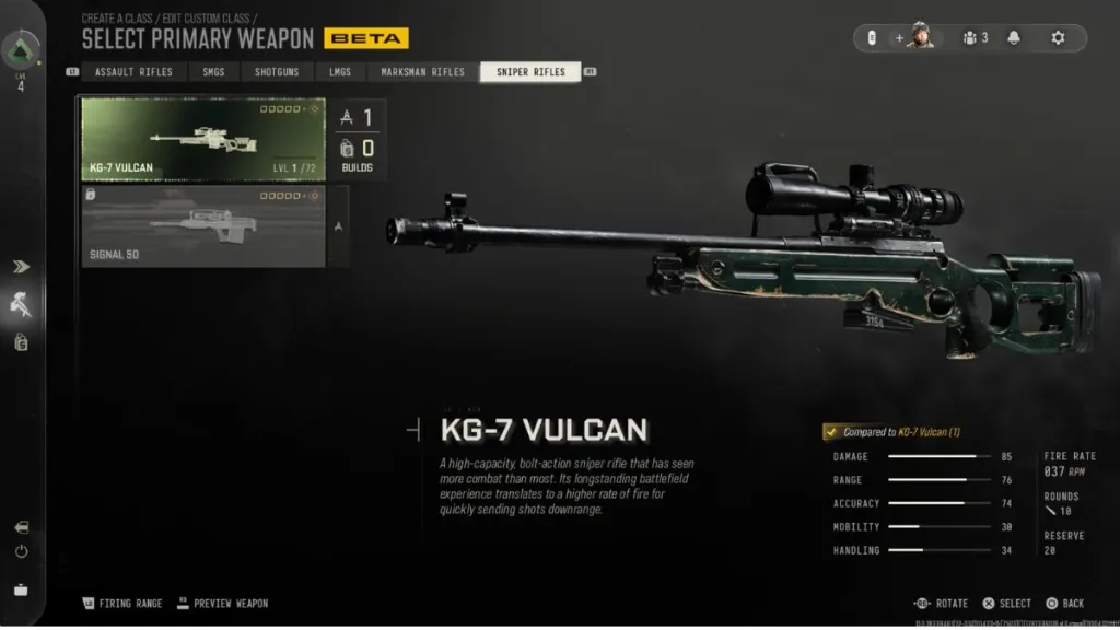 Rifles de francotirador Modern Warfare 4