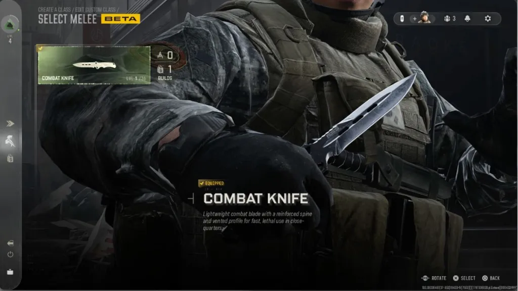 Knife Modern Warfare 4