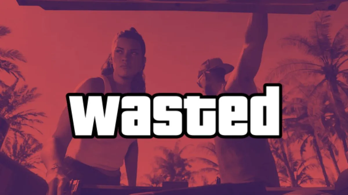 GTA 6: Pantalla Wasted descubierta en nueva filtración de gameplay en gasolinera.