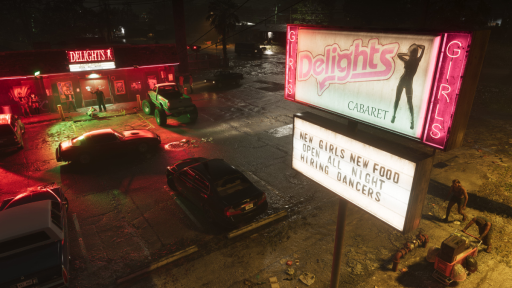 The Delights Strip Club in Port Gellhorn in GTA 6