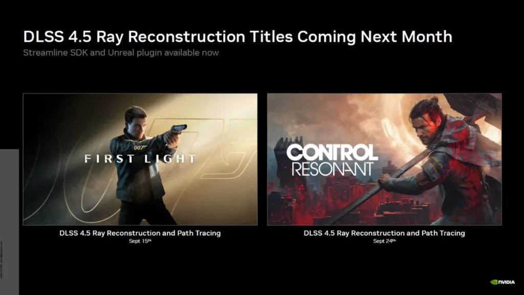 007 First Light y Control Resonant con DLSS 4.5 Ray Reconstruction