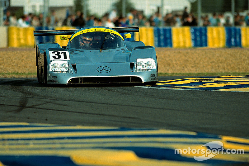 Michael Schumacher en los 24 Heures du Mans con Mercedes en 1991