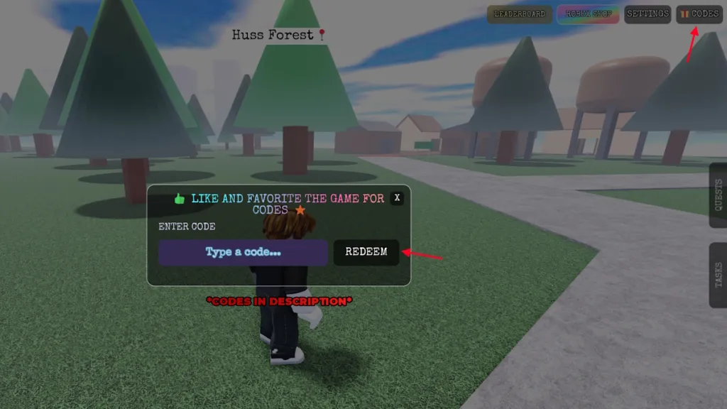 redeem escape huss valley codes
