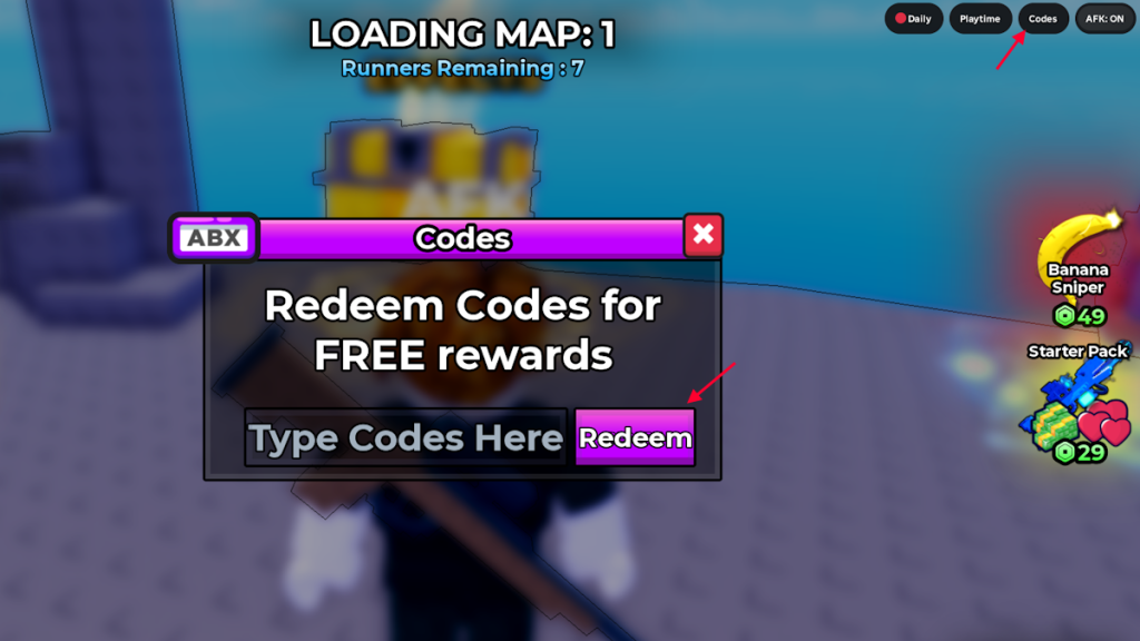 redeem Snipers Vs Runners codes