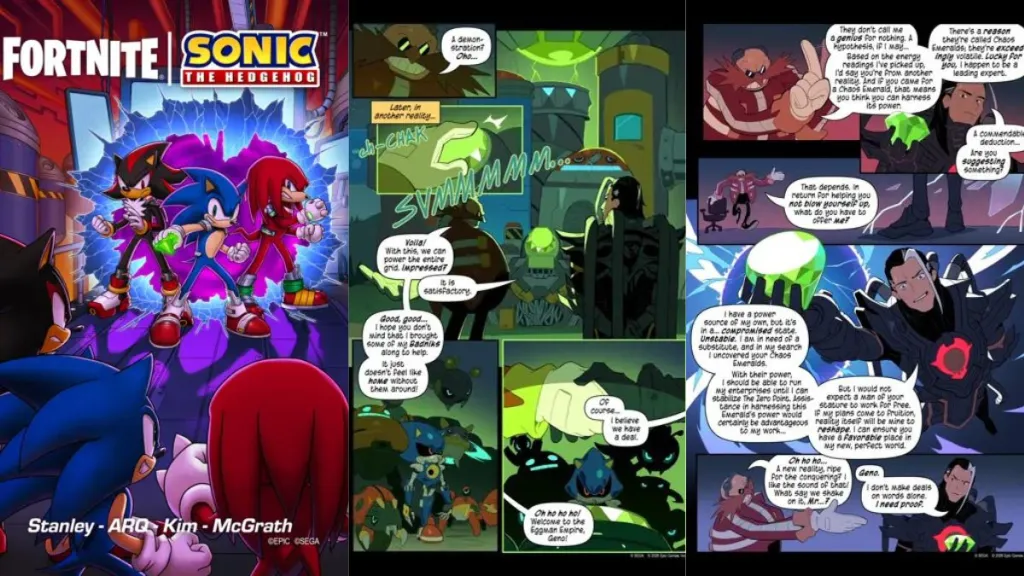 Fortnite Sonic Comic Geno and Eggman