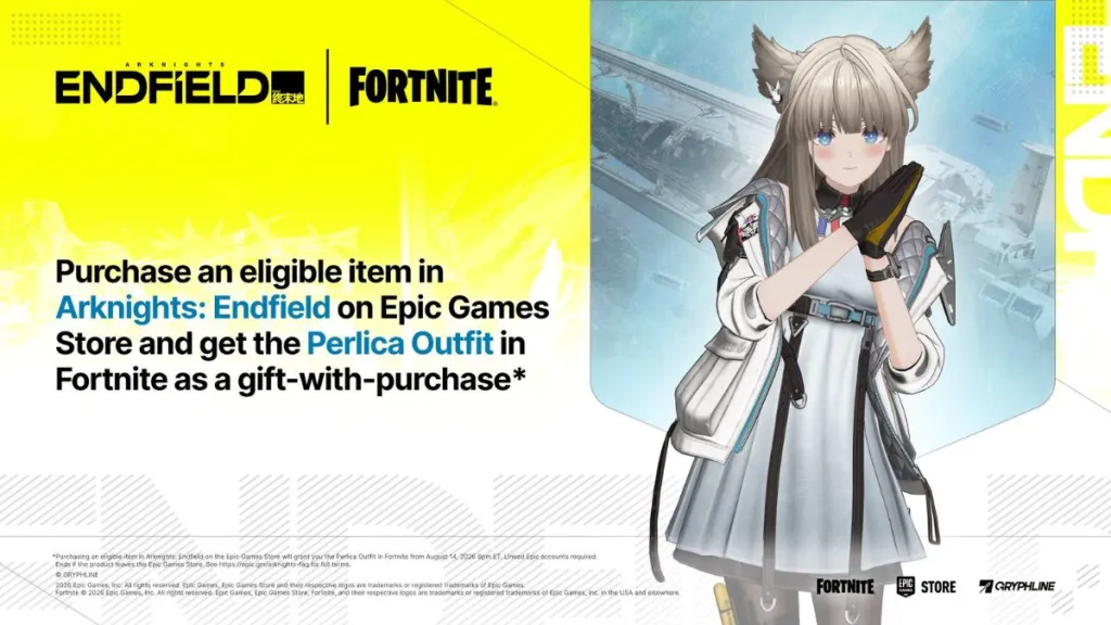 Promoción de la skin Perlica para Fortnite