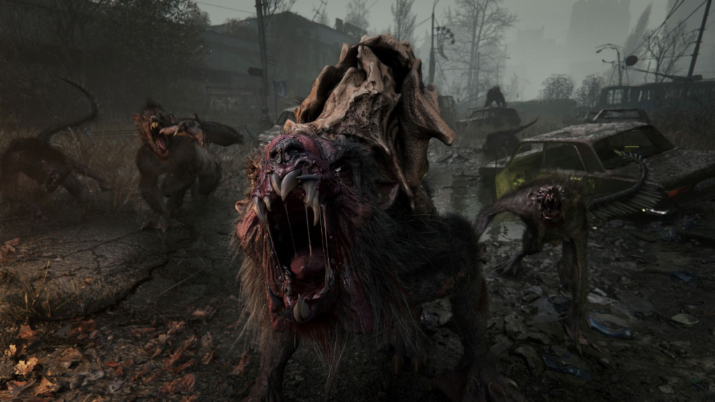 Metro 2039 Gamescom demo screenshot featuring a dog-like creature in the open world