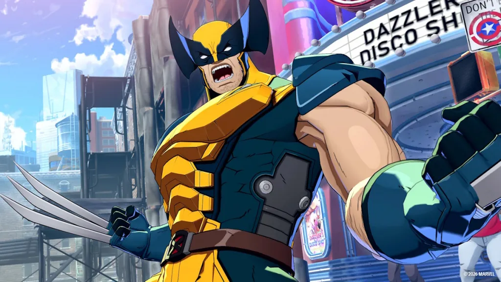 Wolverine en Marvel Tokon Fighting Souls con sus garras de adamantium