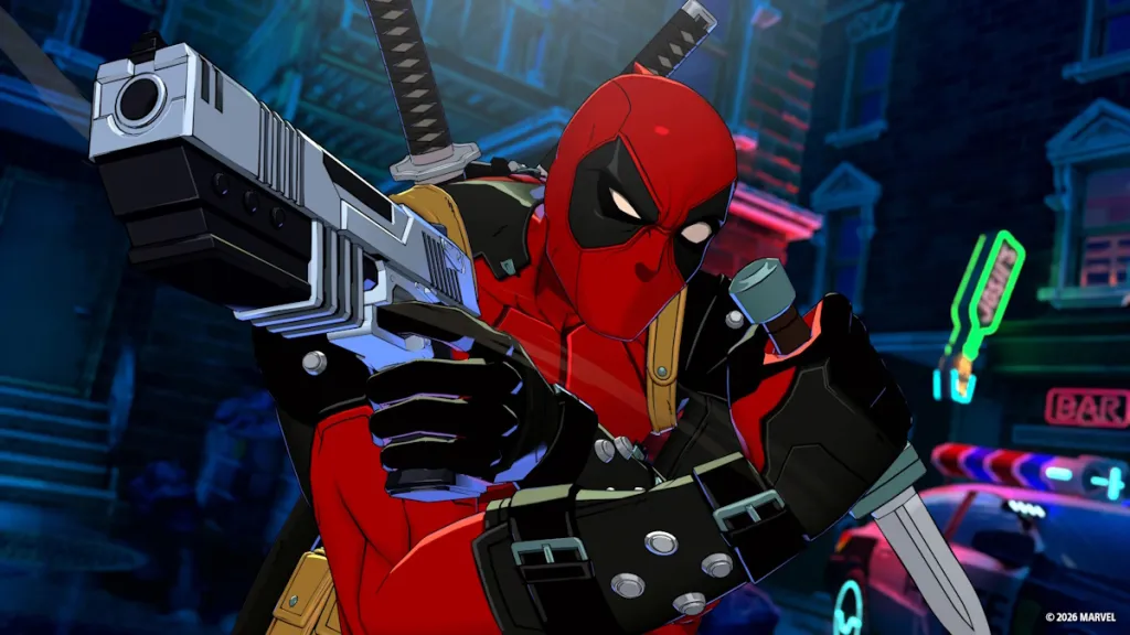 Deadpool heralds one of the secret Marvel Tokon Trophies.