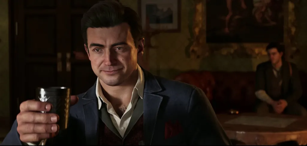 Salieri y Enzo en el mismo plano del DLC Man of Honor