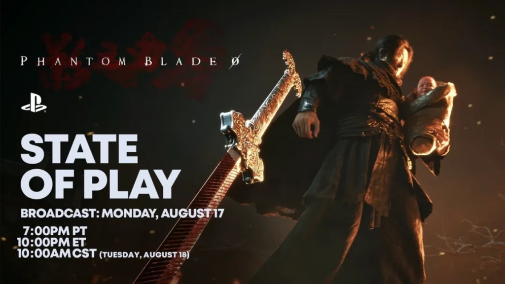 Phantom Blade Zero State of Play featured image with the timings.