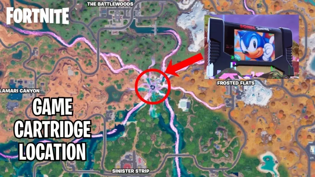 Localización del Game Cartridge en Fortnite